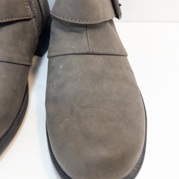 Earth Womens Size 8.5 Boot Paloma Taupe Ankle Bootie Faux Leather Buckle Shoe - Picture 4 of 9